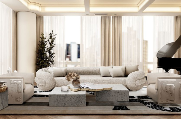 A CONTEMPORARY MODERN LIVING ROOM  Modern Furniture by Caffe