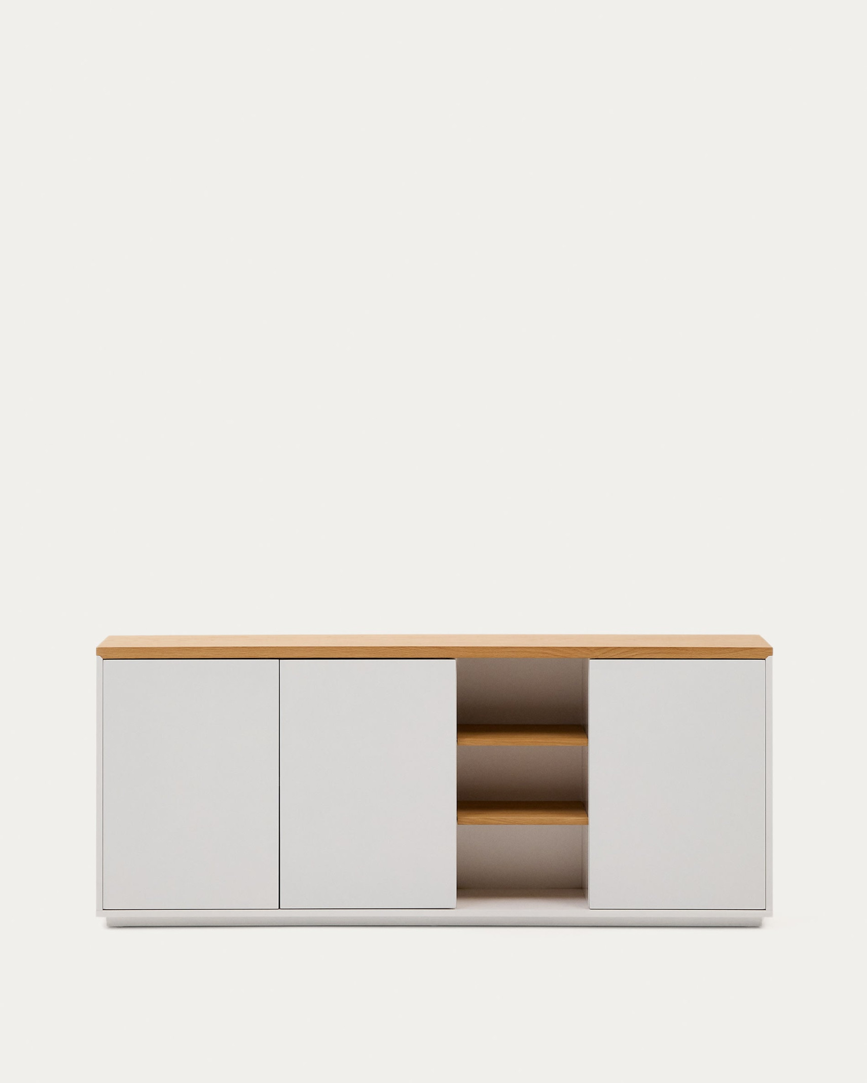 Abilen oak wood veneer  door sideboard with white lacquer,  x  cm FSC  %