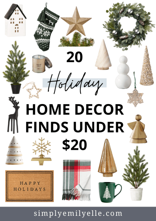 Affordable Holiday Decor Finds Under $ - Simply Emily Elle