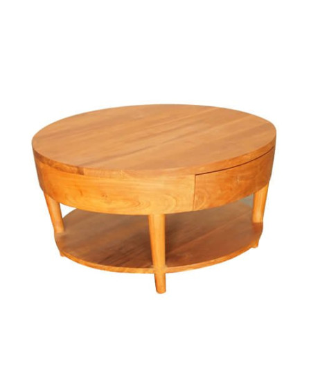 Alicia Teak Round Coffee Table