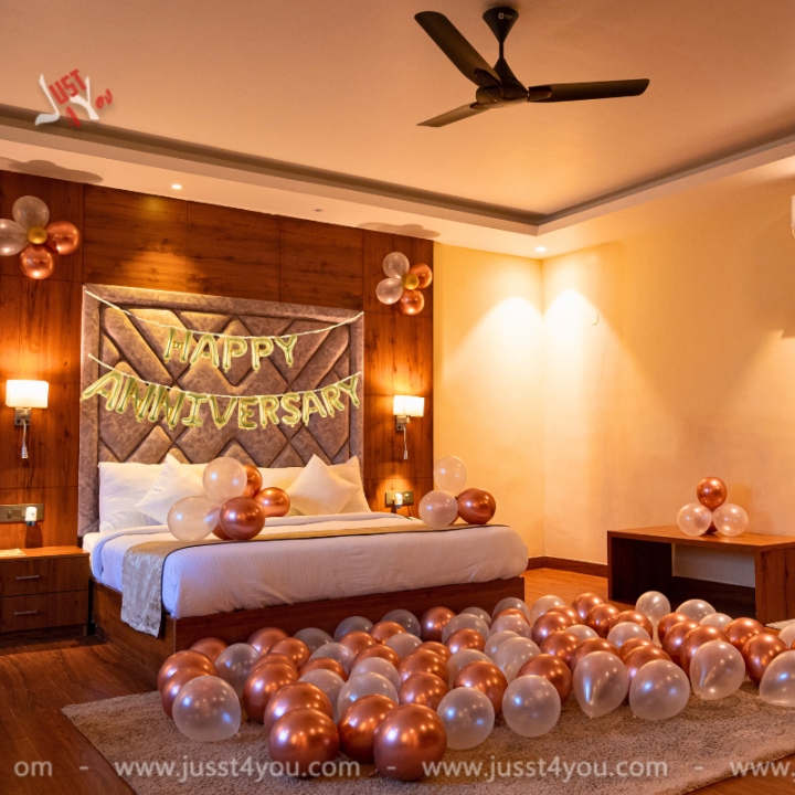 Anniversary Room Decoration at Home  Just  You Surprise Planners