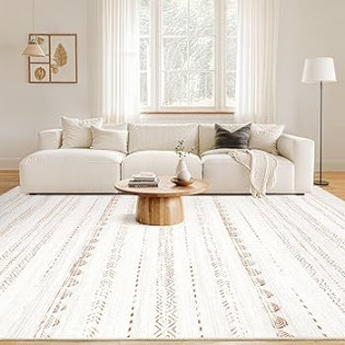 Area Rug Living Room Rugs: x Large Soft Machine Washable Boho