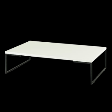 (As-Is) Myron Rectangle Coffee Table - White, Matt Black - , As-Is  HipVan