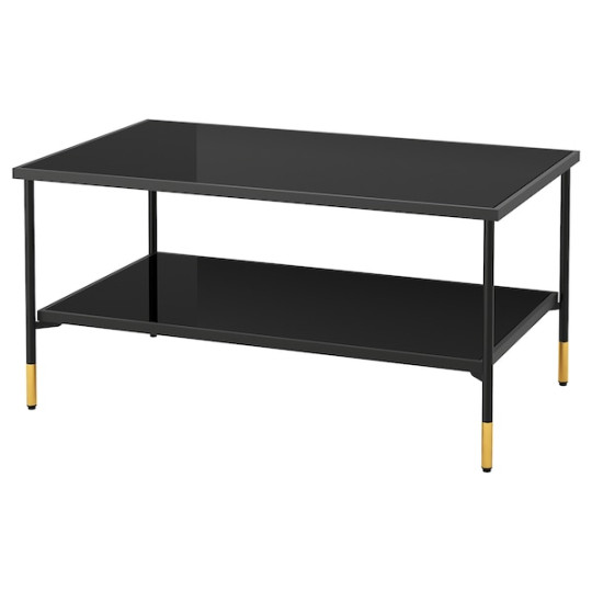 ÄSPERÖD coffee table, black/glass black, x cm - IKEA