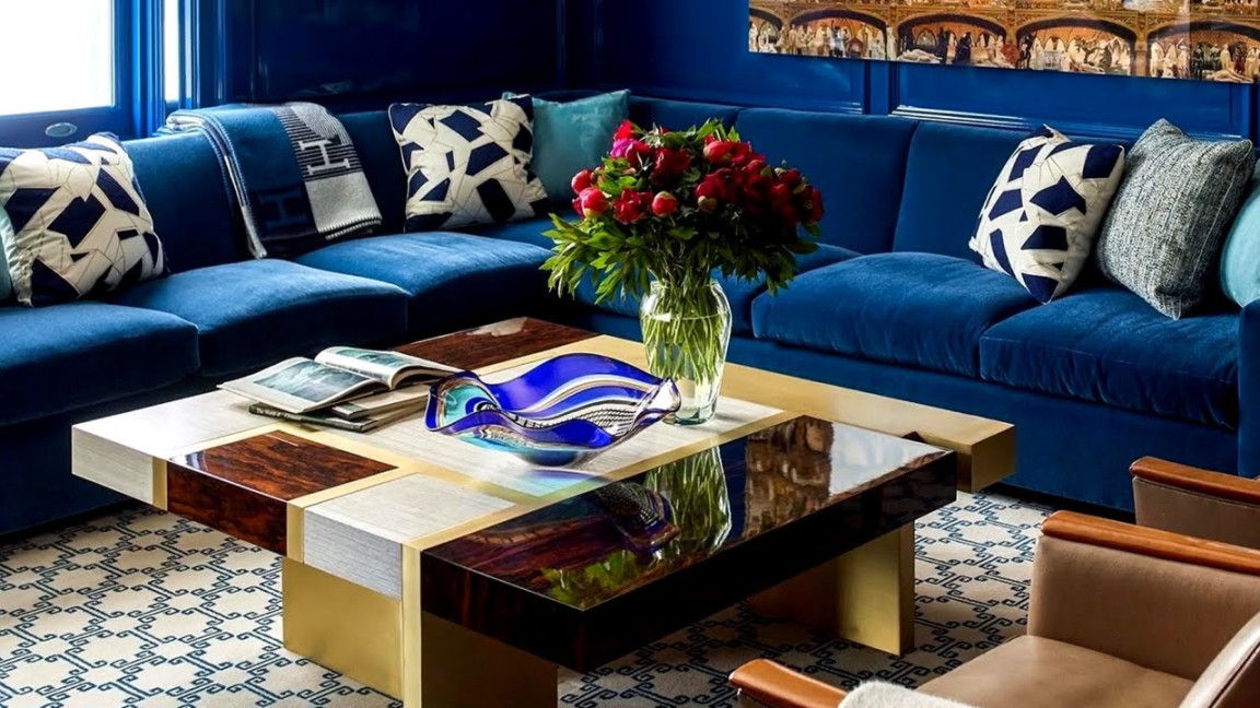 Beautiful Blue Sofa Living Rooms  How To Style A Blue Sofa  And