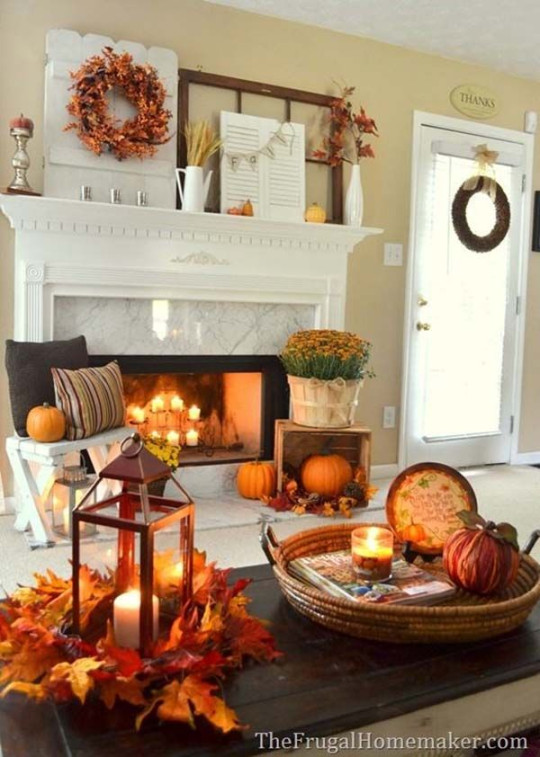 Beautiful fall-inspired living room designs  Fall home decor