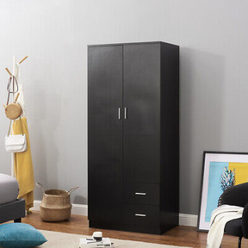 Bedroom Furniture  Door Wardrobe Matt Black Storage With Shelf Hanging  Rail UK  eBay