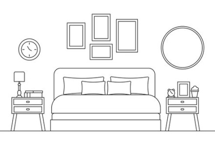 Bedroom Line Drawing Images – Browse , Stock Photos, Vectors