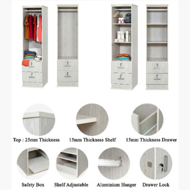 Bendra Open Door Wardrobe-Full Set