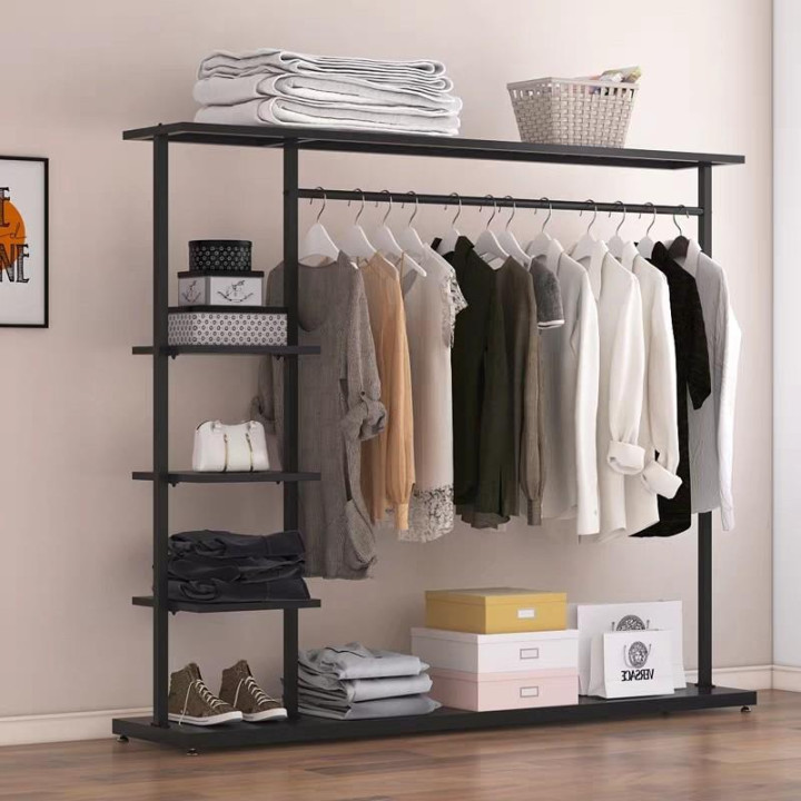 BENTHAM Freestanding Open Concept Wardrobe - cm / White