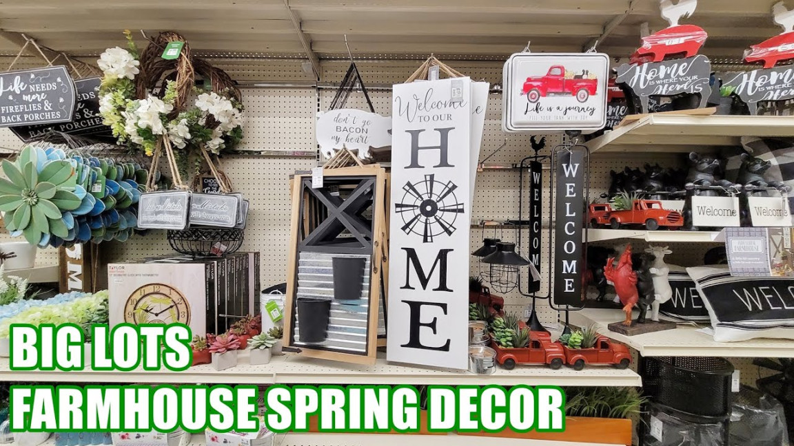 BIG LOTS FARMHOUSE SPRING DECOR SHOP WITH ME  NEW FINDS!