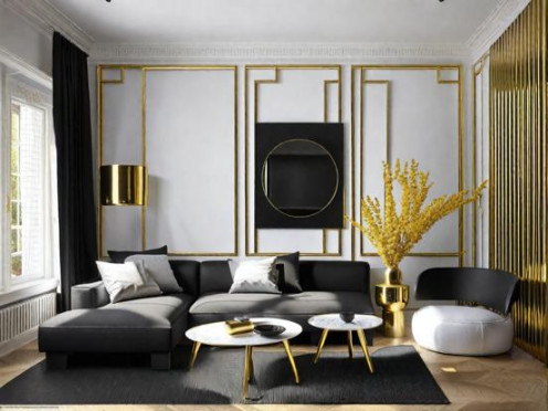 Black and Gold Living Room Decor Ideas and Inspiration