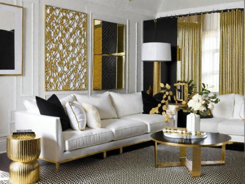 Black and Gold Living Room Decor Ideas and Inspiration