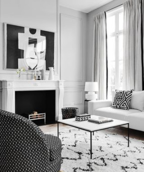 Black and white living room ideas:  stylish monochrome schemes