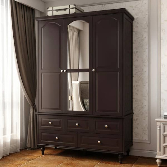 Black hot sale large wardrobe