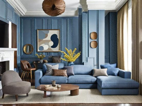 Blue Brown Grey Living Room Decor Ideas Inspiration Shop Now