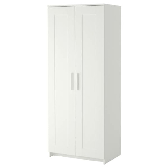 BRIMNES wardrobe with  doors, white, x cm - IKEA