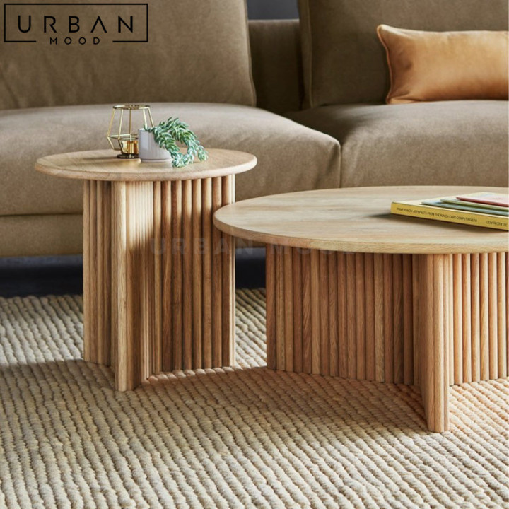 BUFF Modern Solid Wood Coffee Table - Natural Oak / Small L x H