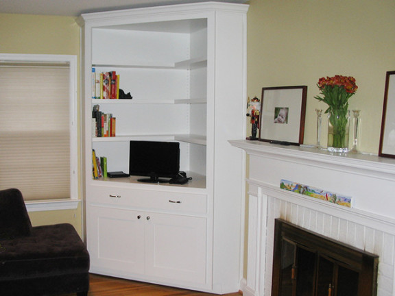 Built In Corner Cabinet - Contemporary - Family Room - DC Metro