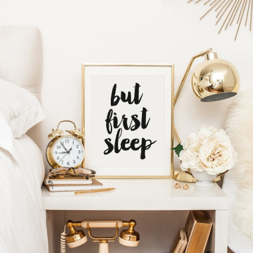 But First Sleep, Bedroom Decor, Nightstand Decor, Bedroom Art