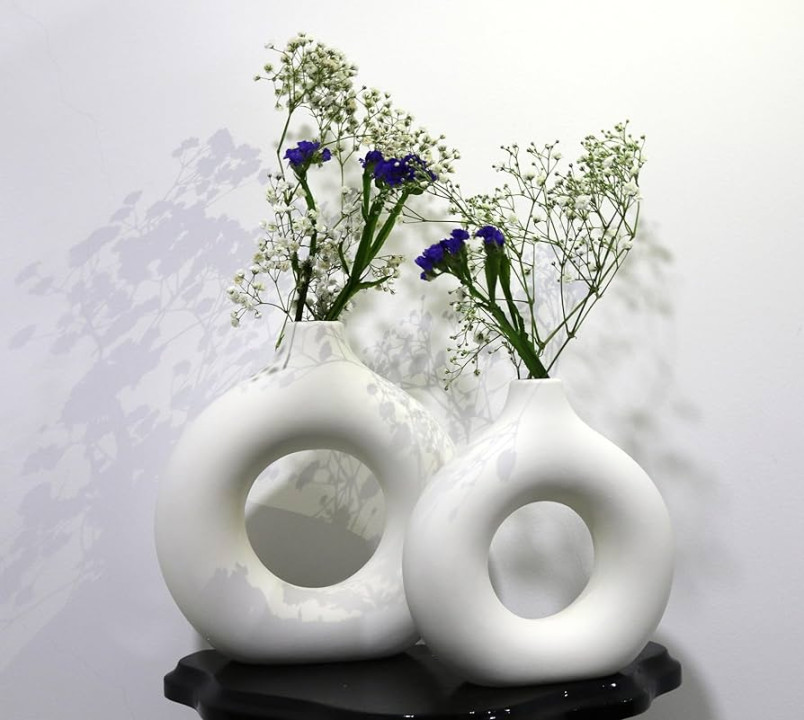 Ceramic Vase - Decorative Vases for Home Decor - Ceramic Pampas