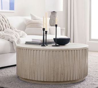 Coloma Round Storage Coffee Table (")  Pottery Barn