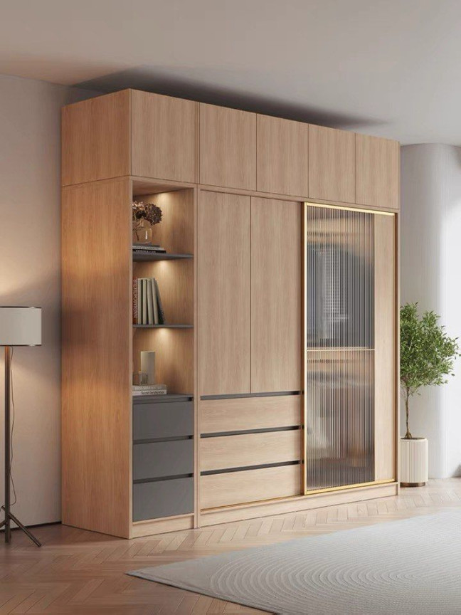 Contemporary wooden wardrobe