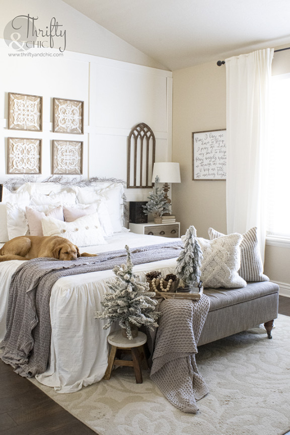 Cozy Winter Bedroom Decor  Master Bedroom Makeover With Board and