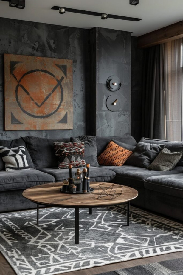 Dark Grey Couch Living Room Ideas For A Timeless Aesthetic