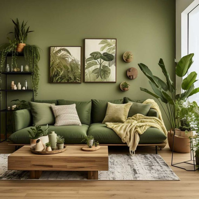 Discover the Secrets of Green Living Room Decor • + Inspiring