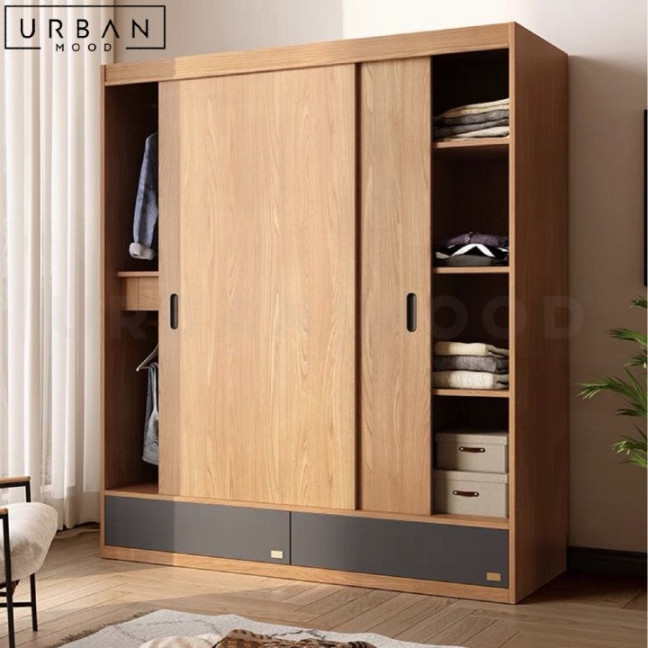 EIRI Japandi Solid Wood Wardrobe