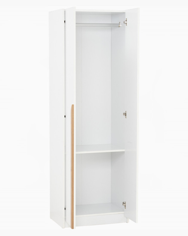 Enrich  Door Soft Closing Swing Door Wardrobe-White