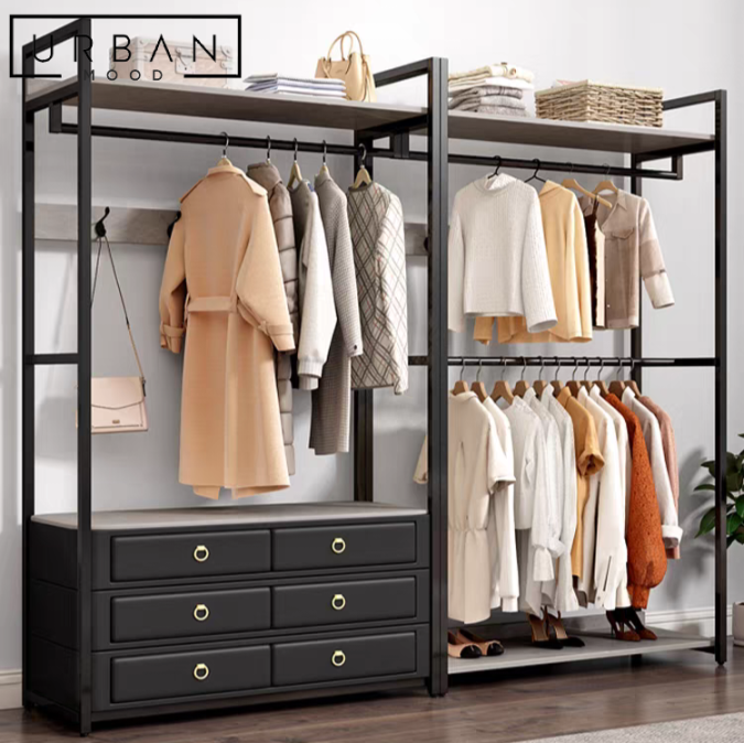 EVANS Modern Open Concept Wardrobe - L / White