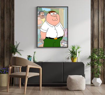 Family Guy Peter Griffin Poster Home Decor Bedroom Wall Art Print A Framed