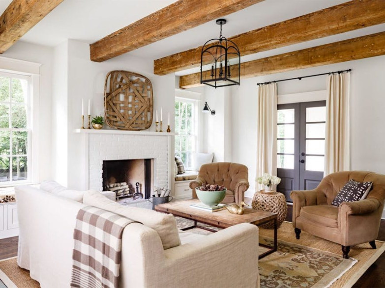 Farmhouse Living Rooms That Are Rustic, Cozy, and Modern