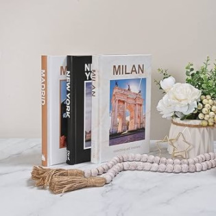 Fashion Decorative Books for Home Decor, Farmhouse Decor Faux