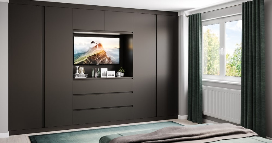 Fitted Wardrobes With TV Space - Made To Measure For You