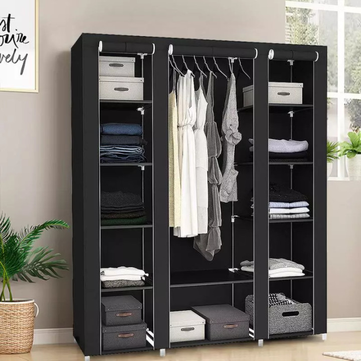 Foldable Fabric Wardrobe with Storage Organizer Singapore  Ubuy