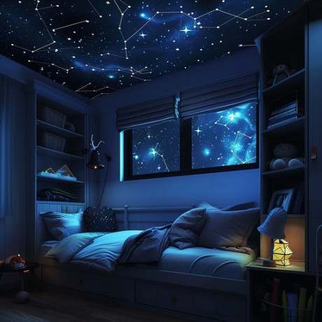 Free Starry Night Bedroom Image  Download at StockCake