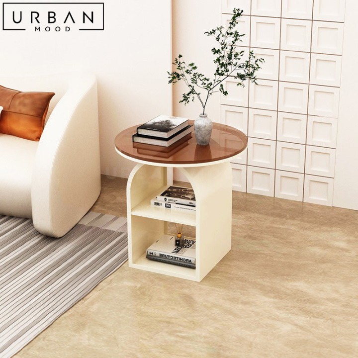 FURST Modern Side Table - Cream