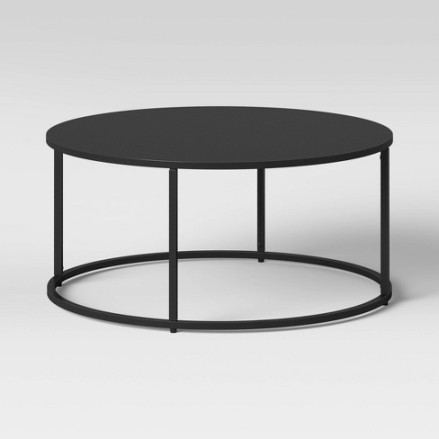 Glasgow Round Metal Coffee Table Black - Threshold™ : Target