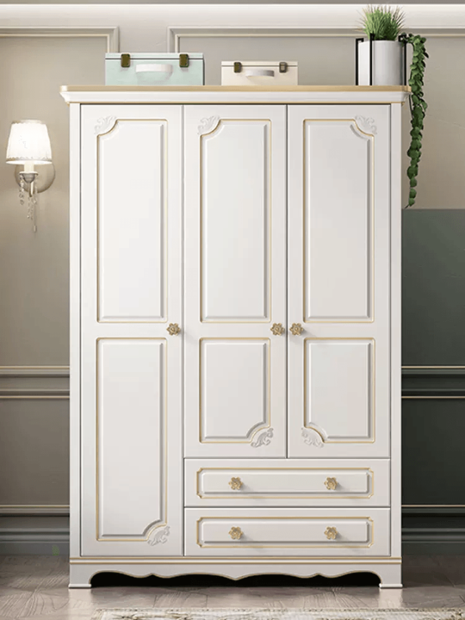 HB Rooms Gold White  Doors Wardrobe (GZ-50)