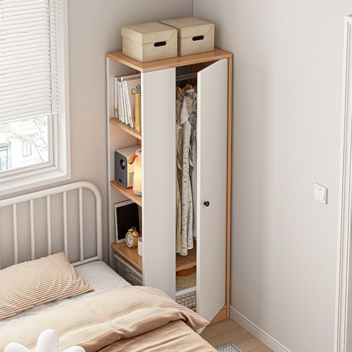 HDB Sliding Door Solid Wood Wardrobe Small Wardrobe Multifunctional  Combination Storage Cabinet Organizer