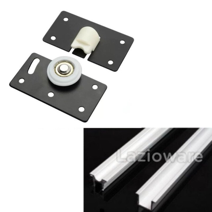 Heavy duty sliding roller wheel wardrobe cabinet door guide single track  profile