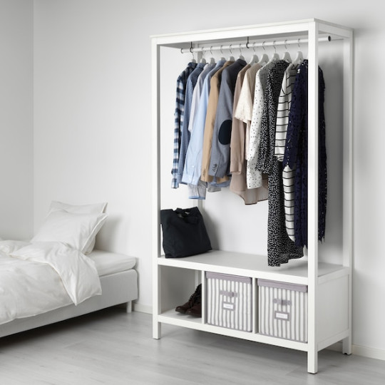 HEMNES open wardrobe, white stained, xx cm - IKEA Austria