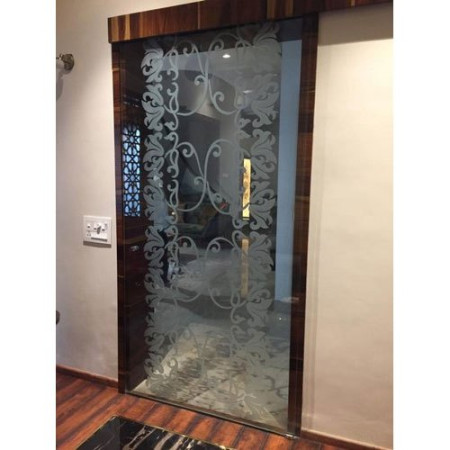 Hinged Drawing Room Glass Door, Thickness: -0 mm at Rs