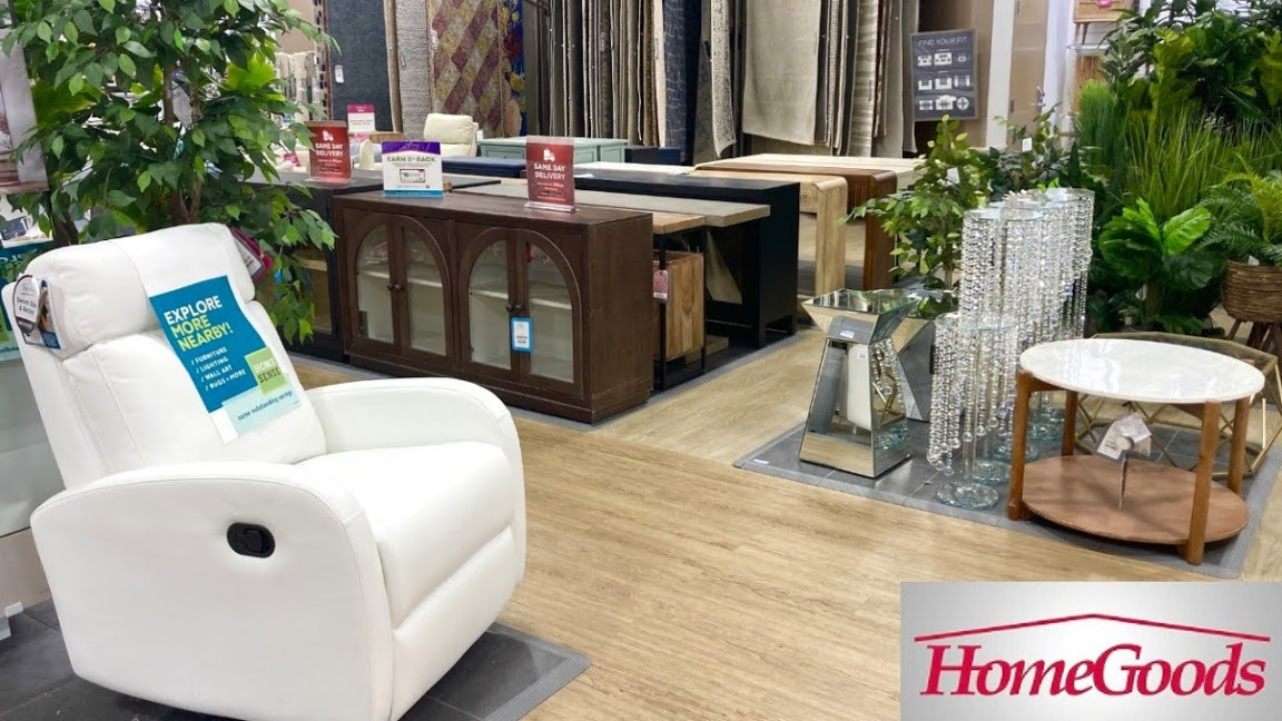 HOMEGOODS SHOP WITH ME FURNITURE ARMCHAIRS CONSOLES COFFEE TABLES DECOR  SHOPPING STORE WALK THROUGH