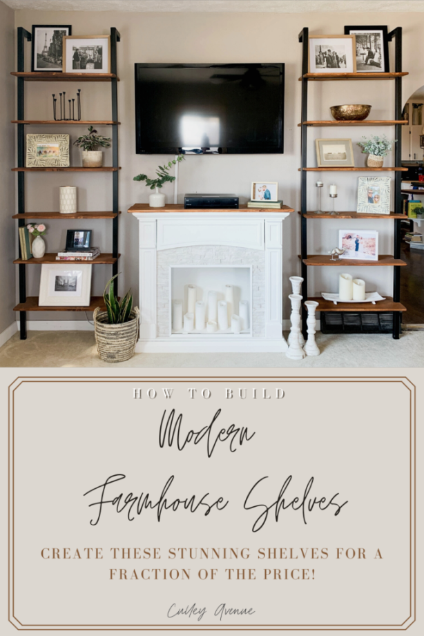 How to Build Beautiful Modern Farmhouse Shelves - Culley Avenue