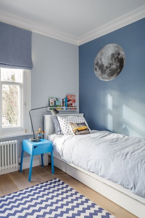 Ideas for Two Colour Combination for Bedroom Walls: Calming