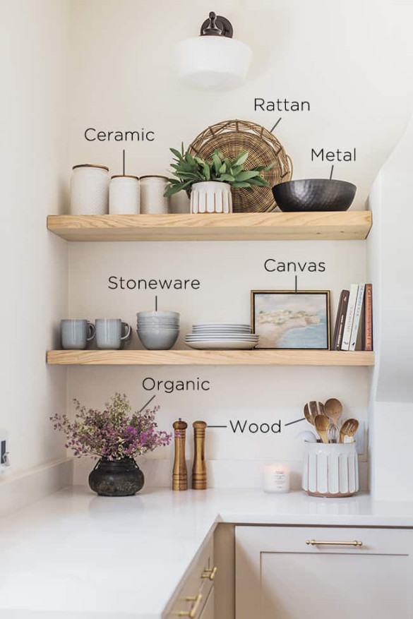 Kitchen Shelf Styling Tips (and budget finds!) - Jenna Sue Design